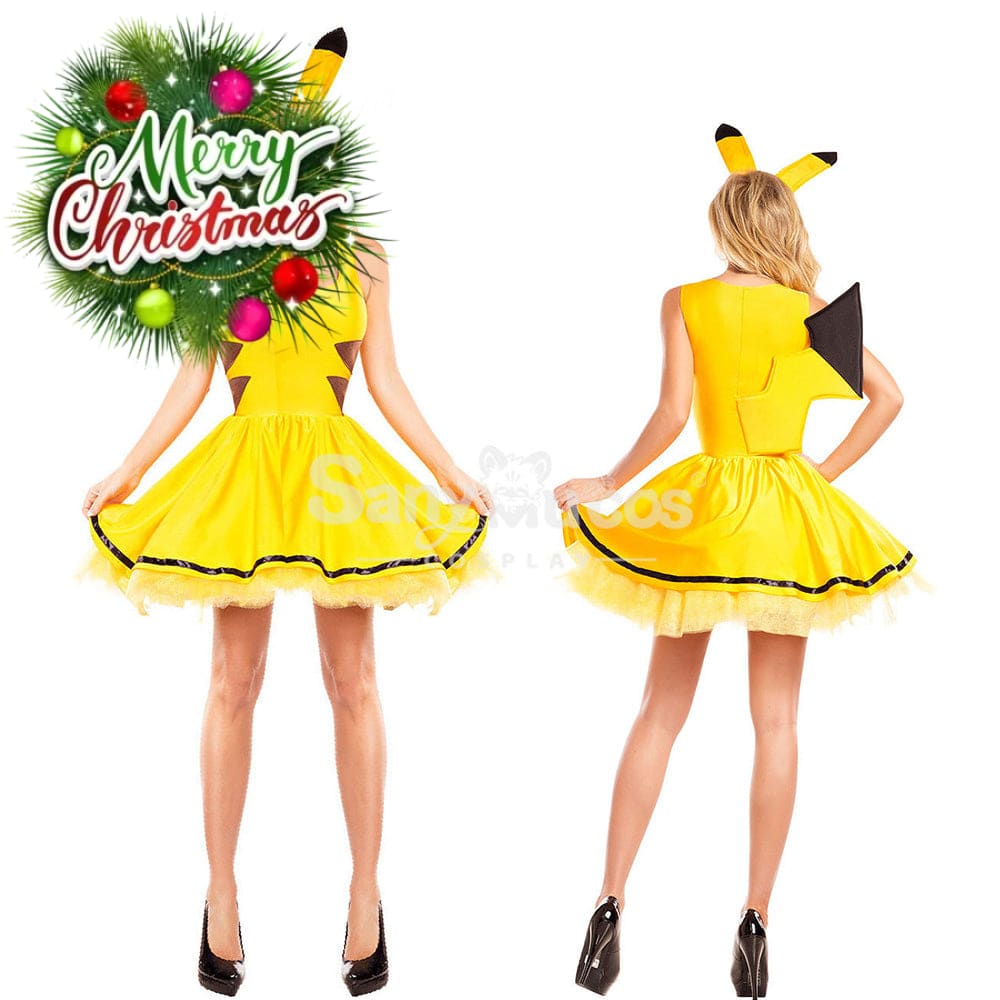 【In Stock】Halloween Cosplay Pikachu Dress Costume Costumes