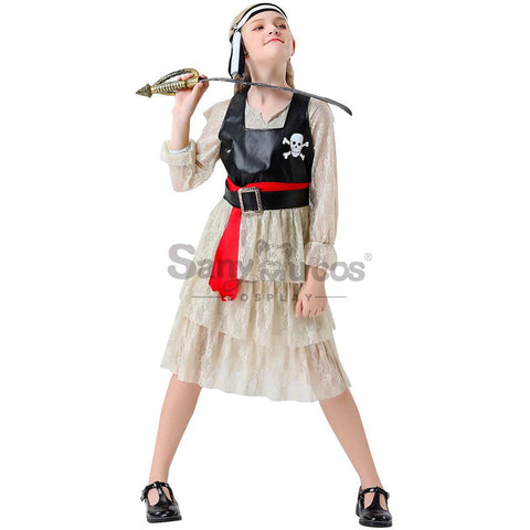 【In Stock】Halloween Cosplay Pirate Costume Girl Size Costumes