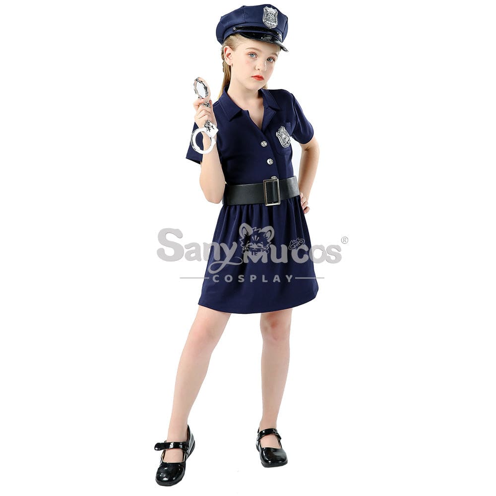 【In Stock】Halloween Cosplay Police Costume Kid Size Costumes