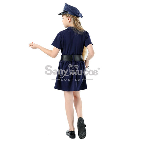 【In Stock】Halloween Cosplay Police Costume Kid Size Costumes