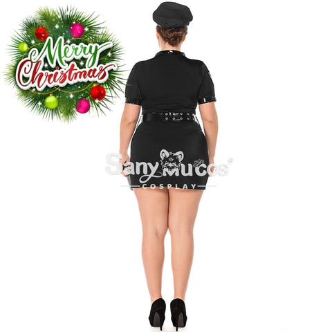 【In Stock】Halloween Cosplay Policewoman Costume Plus Size Costumes