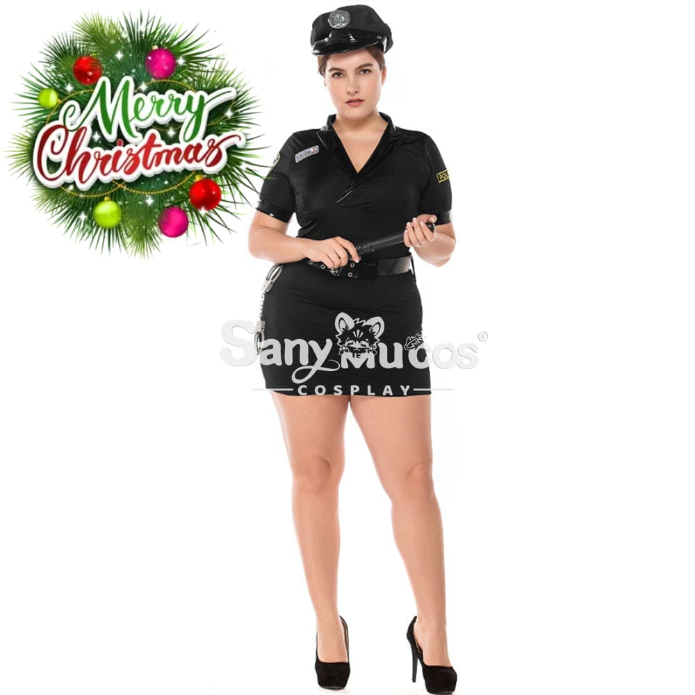 【In Stock】Halloween Cosplay Policewoman Costume Plus Size Costumes