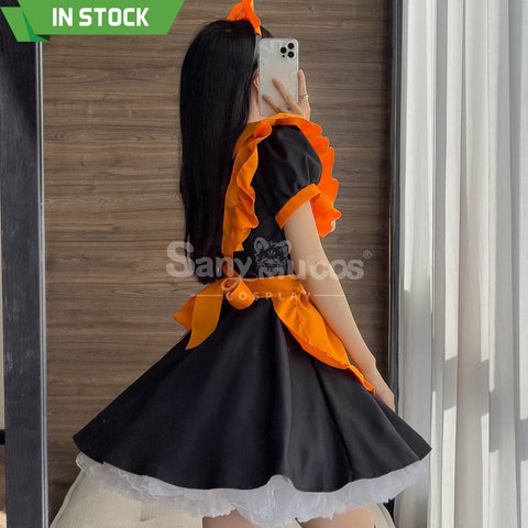 【In Stock】Halloween Cosplay Pumpkin Maid Dress Stage Performance Costume Costumes