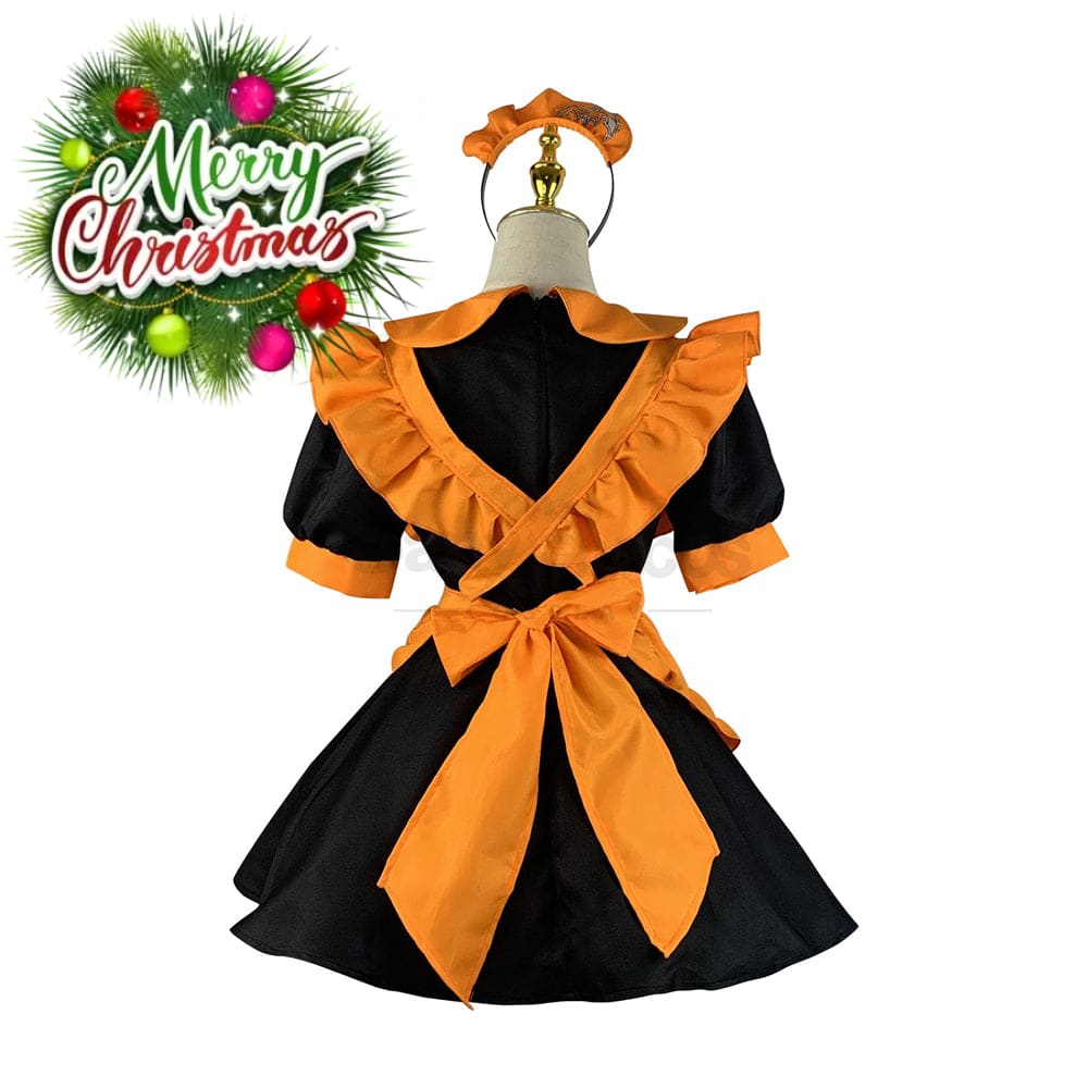 【In Stock】Halloween Cosplay Pumpkin Maid Dress Stage Performance Costume Costumes