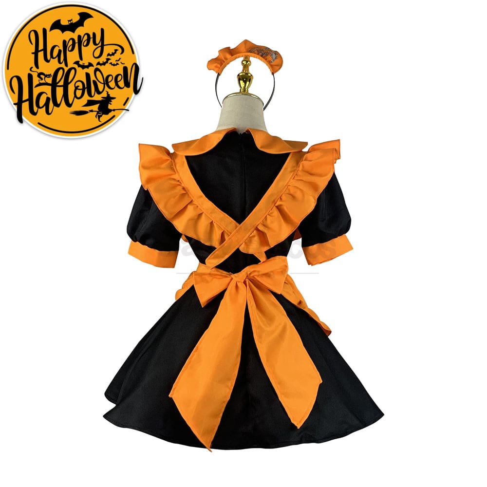 【In Stock】Halloween Cosplay Pumpkin Maid Dress Stage Performance Costume Costumes