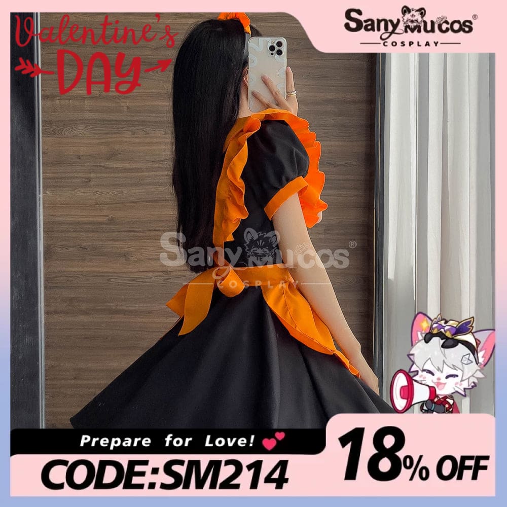 【In Stock】Halloween Cosplay Pumpkin Maid Dress Stage Performance Costume Costumes