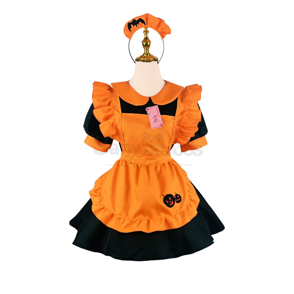 【In Stock】Halloween Cosplay Pumpkin Maid Dress Stage Performance Costume Costumes