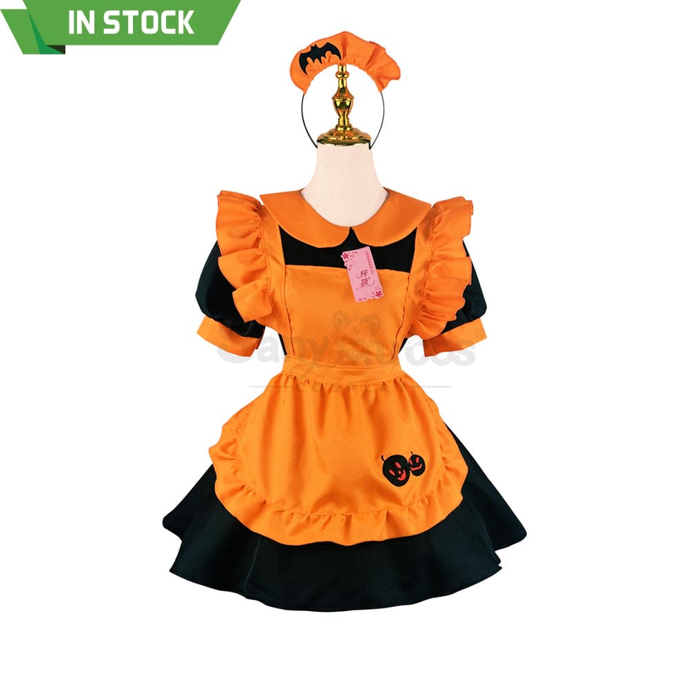 【In Stock】Halloween Cosplay Pumpkin Maid Dress Stage Performance Costume Costumes