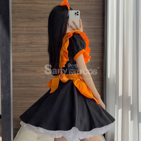 【In Stock】Halloween Cosplay Pumpkin Maid Dress Stage Performance Costume Costumes