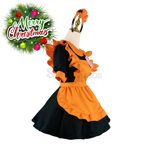 【In Stock】Halloween Cosplay Pumpkin Maid Dress Stage Performance Costume Costumes