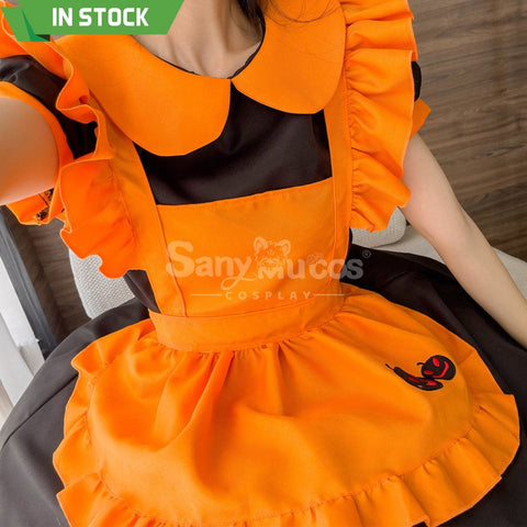 【In Stock】Halloween Cosplay Pumpkin Maid Dress Stage Performance Costume Costumes