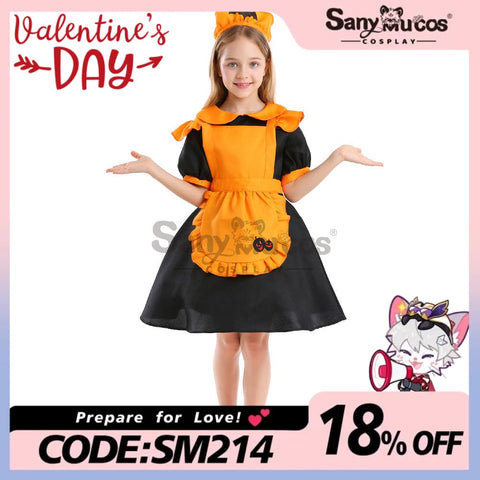 【In Stock】Halloween Cosplay Pumpkin Maid Suit Costume Kid Size Costumes