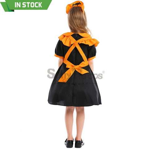 【In Stock】Halloween Cosplay Pumpkin Maid Suit Costume Kid Size Costumes