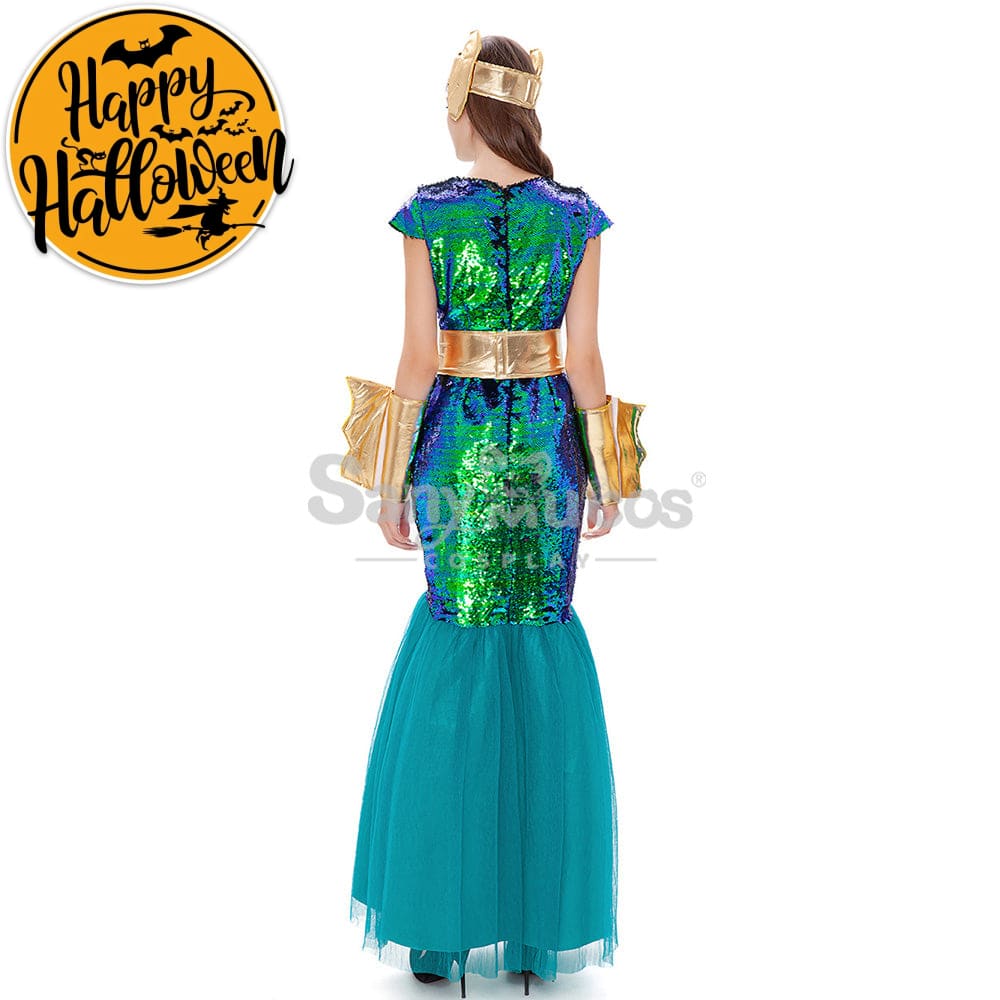 【In Stock】Halloween Cosplay Queen Of Atlantis Costume Costumes