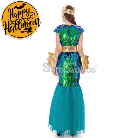 【In Stock】Halloween Cosplay Queen Of Atlantis Costume Costumes