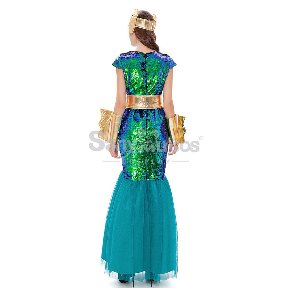 【In Stock】Halloween Cosplay Queen Of Atlantis Costume Costumes