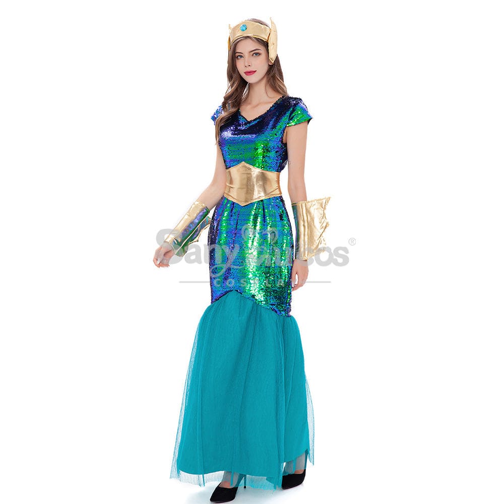 【In Stock】Halloween Cosplay Queen Of Atlantis Costume Costumes