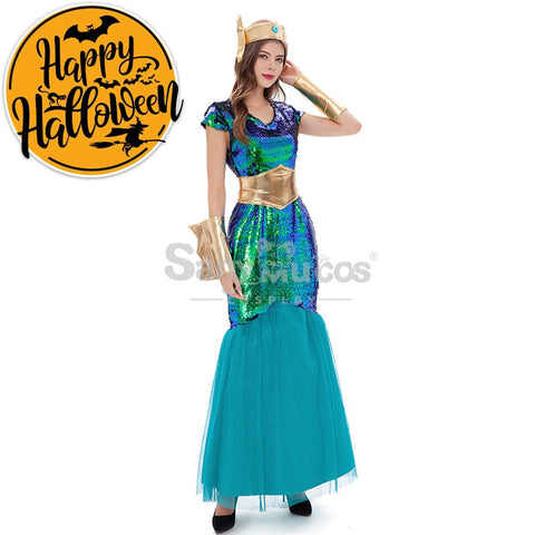 【In Stock】Halloween Cosplay Queen Of Atlantis Costume Costumes