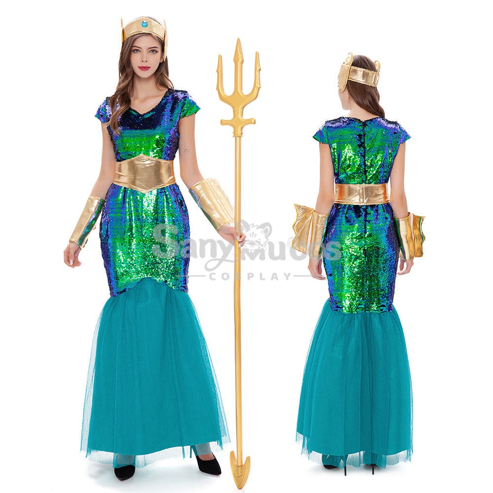 【In Stock】Halloween Cosplay Queen Of Atlantis Costume Costumes