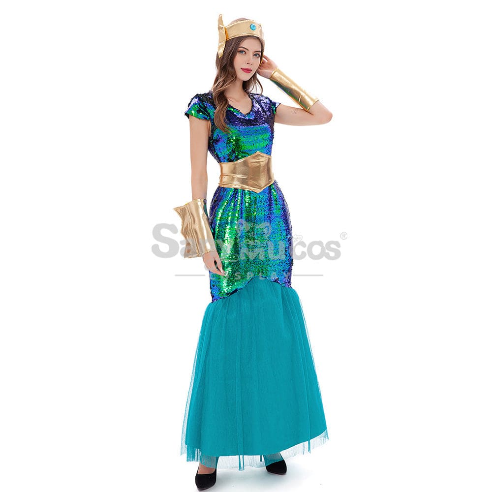 【In Stock】Halloween Cosplay Queen Of Atlantis Costume Costumes