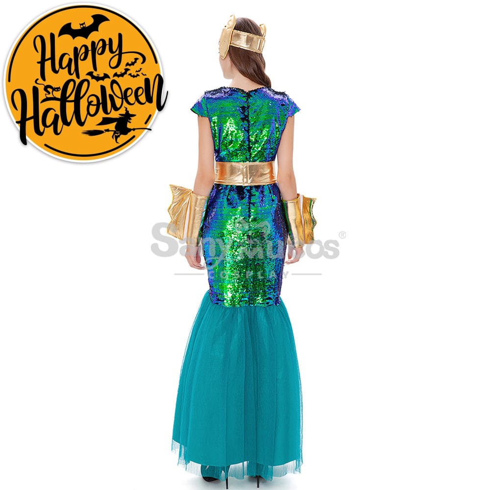 【In Stock】Halloween Cosplay Queen Of Atlantis Costume Costumes