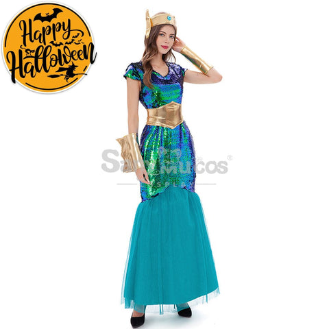 【In Stock】Halloween Cosplay Queen Of Atlantis Costume Costumes