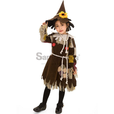 【In Stock】Halloween Cosplay Scarecrow Costume Kid Size Costumes