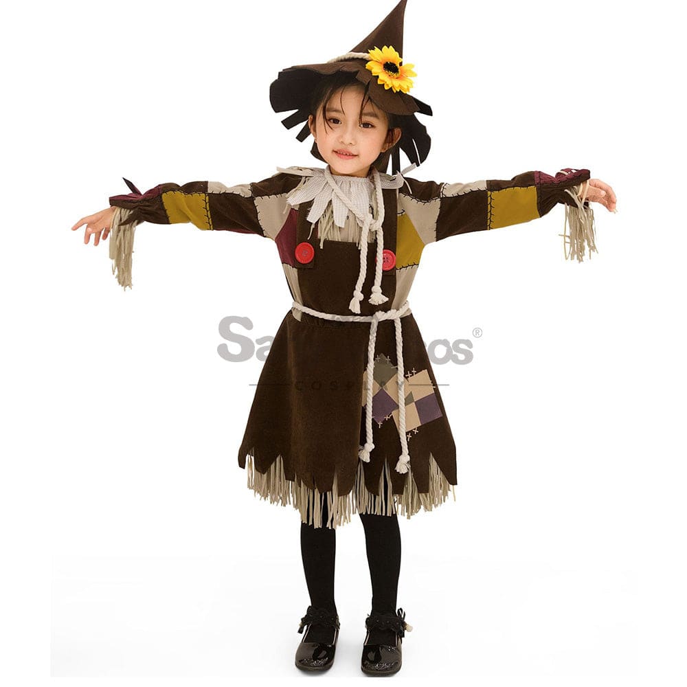 【In Stock】Halloween Cosplay Scarecrow Costume Kid Size Costumes