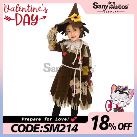 【In Stock】Halloween Cosplay Scarecrow Costume Kid Size Costumes