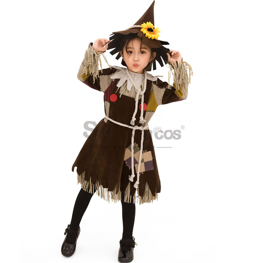 【In Stock】Halloween Cosplay Scarecrow Costume Kid Size Costumes