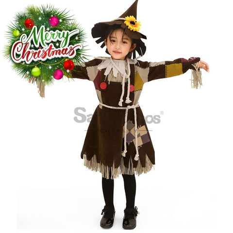 【In Stock】Halloween Cosplay Scarecrow Costume Kid Size Costumes