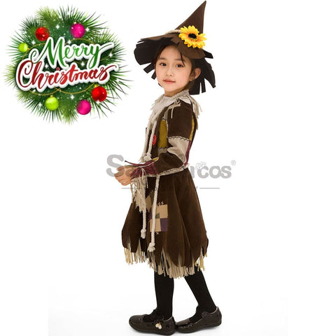 【In Stock】Halloween Cosplay Scarecrow Costume Kid Size Costumes