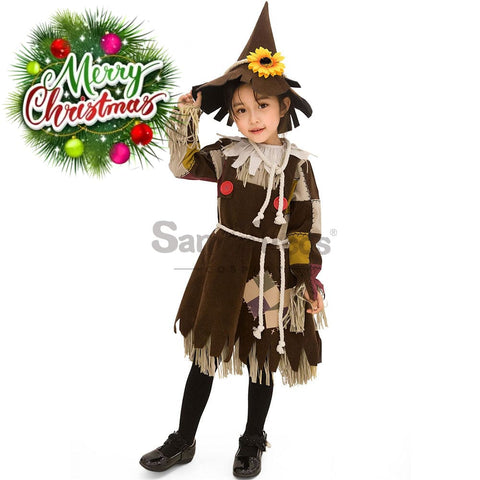 【In Stock】Halloween Cosplay Scarecrow Costume Kid Size Costumes