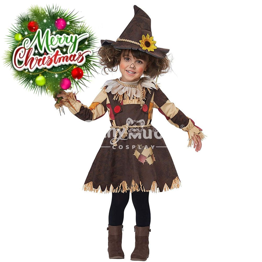 【In Stock】Halloween Cosplay Scarecrow Costume Kid Size Costumes