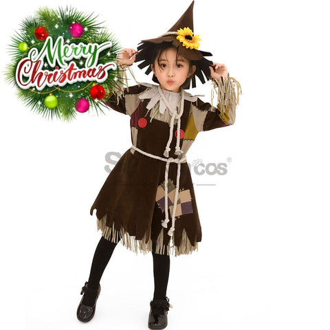 【In Stock】Halloween Cosplay Scarecrow Costume Kid Size Costumes