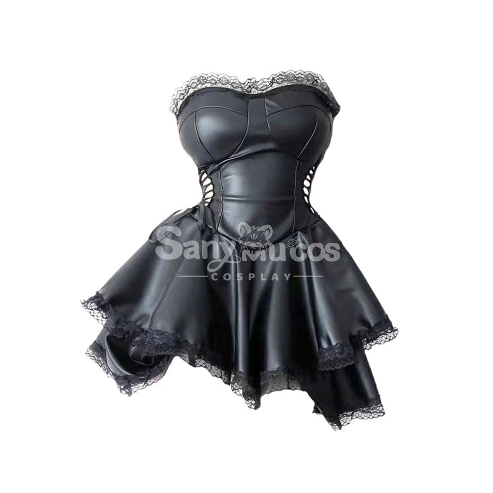 【In Stock】Sexy Cosplay Hot Girl Lingerie Hollow Straps Lace Splicing Tube Top Tight Dress