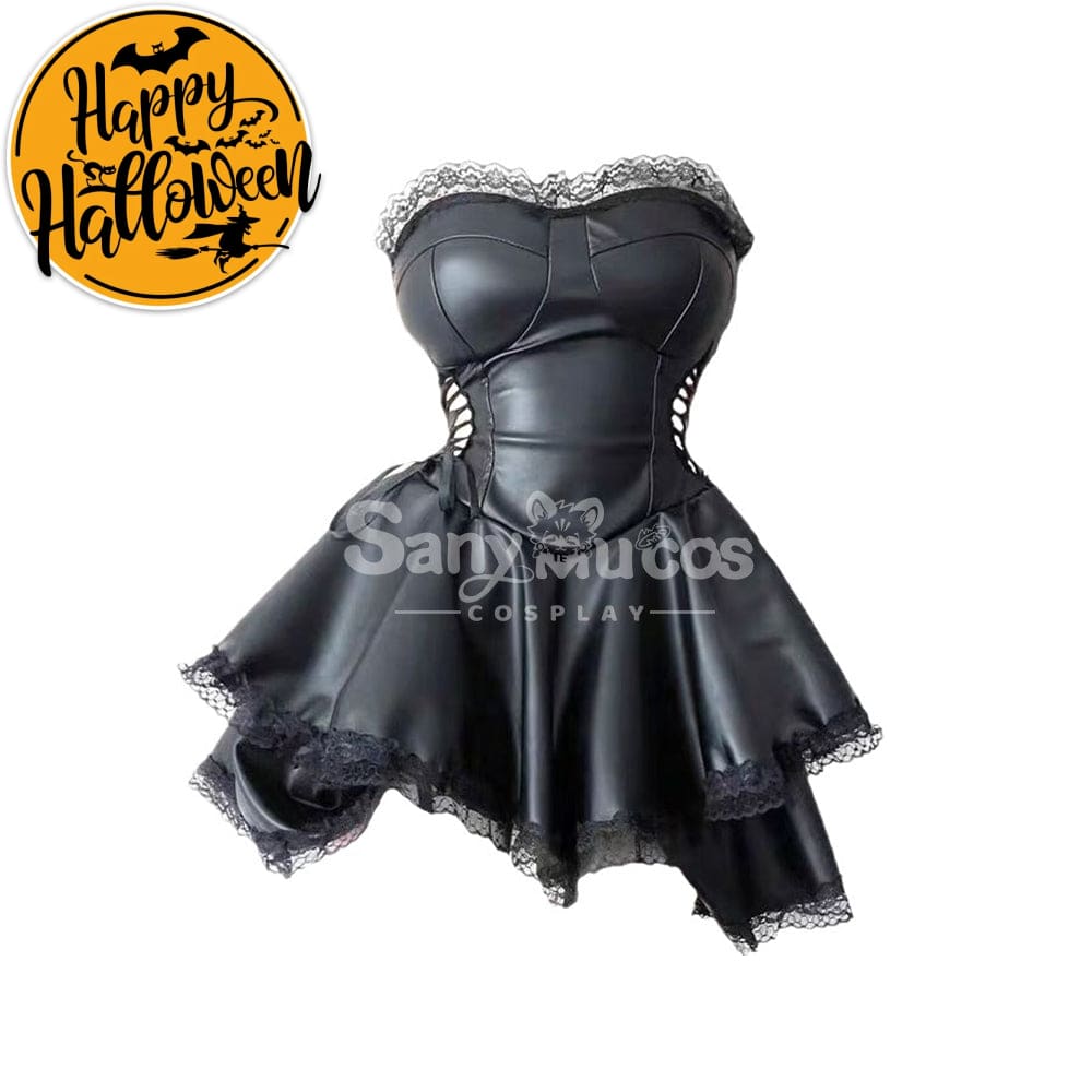 【In Stock】Sexy Cosplay Hot Girl Lingerie Hollow Straps Lace Splicing Tube Top Tight Dress