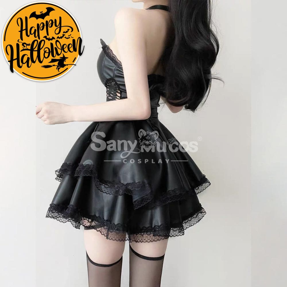 【In Stock】Sexy Cosplay Hot Girl Lingerie Hollow Straps Lace Splicing Tube Top Tight Dress