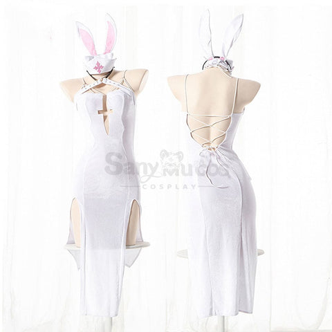 【In Stock】Sexy Cosplay Japanese Style Cat Girl Nurse Performance Suit Costume White Costumes