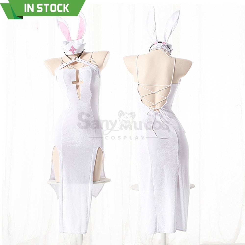 【In Stock】Sexy Cosplay Japanese Style Cat Girl Nurse Performance Suit Costume White Costumes