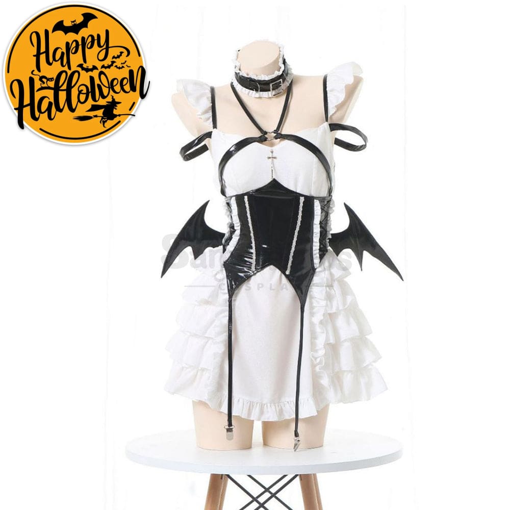 【In Stock】Sexy Cosplay Japanese Style Sweetheart Maid Devil Lolita Dress Costume Black Costumes