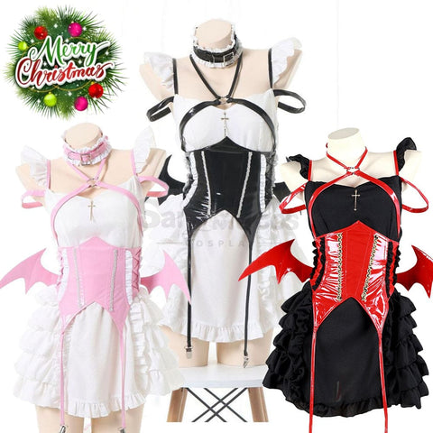 【In Stock】Sexy Cosplay Japanese Style Sweetheart Maid Devil Lolita Dress Costume Costumes