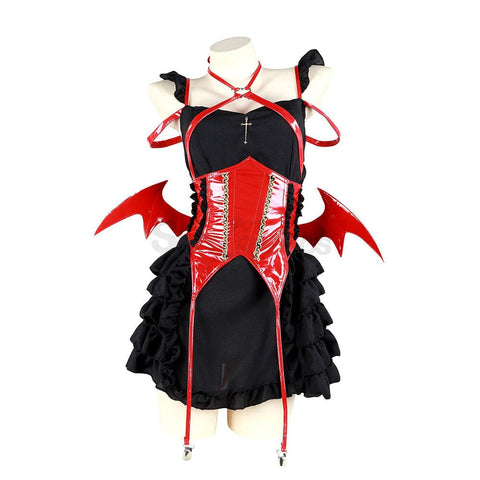 【In Stock】Sexy Cosplay Japanese Style Sweetheart Maid Devil Lolita Dress Costume Red Costumes