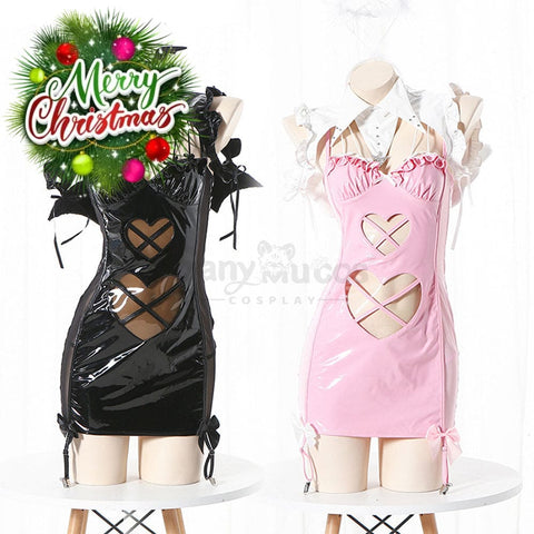 【In Stock】Sexy Cosplay Latex Leather Witch Devil Underwear Suit Costume Costumes