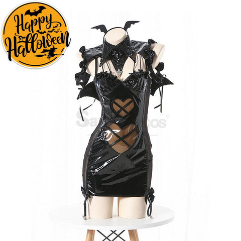 【In Stock】Sexy Cosplay Latex Leather Witch Devil Underwear Suit Costume Costumes