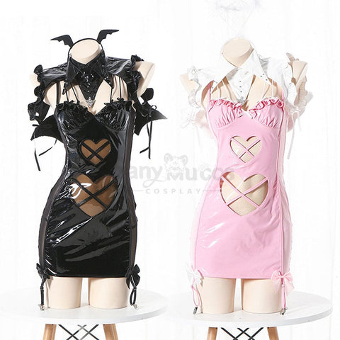 【In Stock】Sexy Cosplay Latex Leather Witch Devil Underwear Suit Costume Costumes