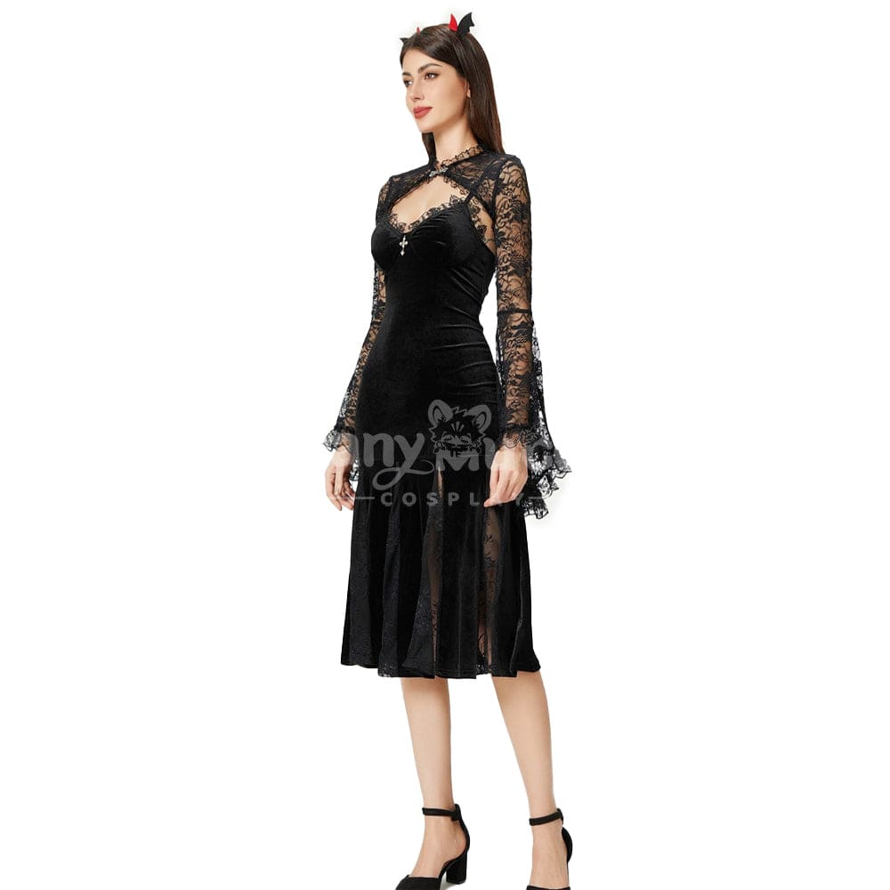 【In Stock】Halloween Cosplay Sheath Lace Dress Stage Performance Costume Costumes