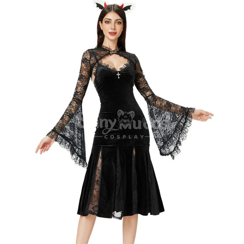 【In Stock】Halloween Cosplay Sheath Lace Dress Stage Performance Costume Costumes