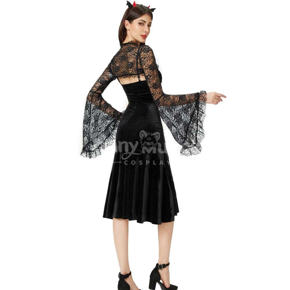 【In Stock】Halloween Cosplay Sheath Lace Dress Stage Performance Costume Costumes