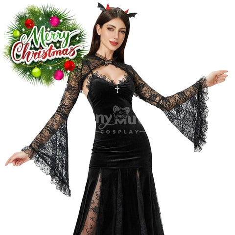 【In Stock】Halloween Cosplay Sheath Lace Dress Stage Performance Costume Costumes